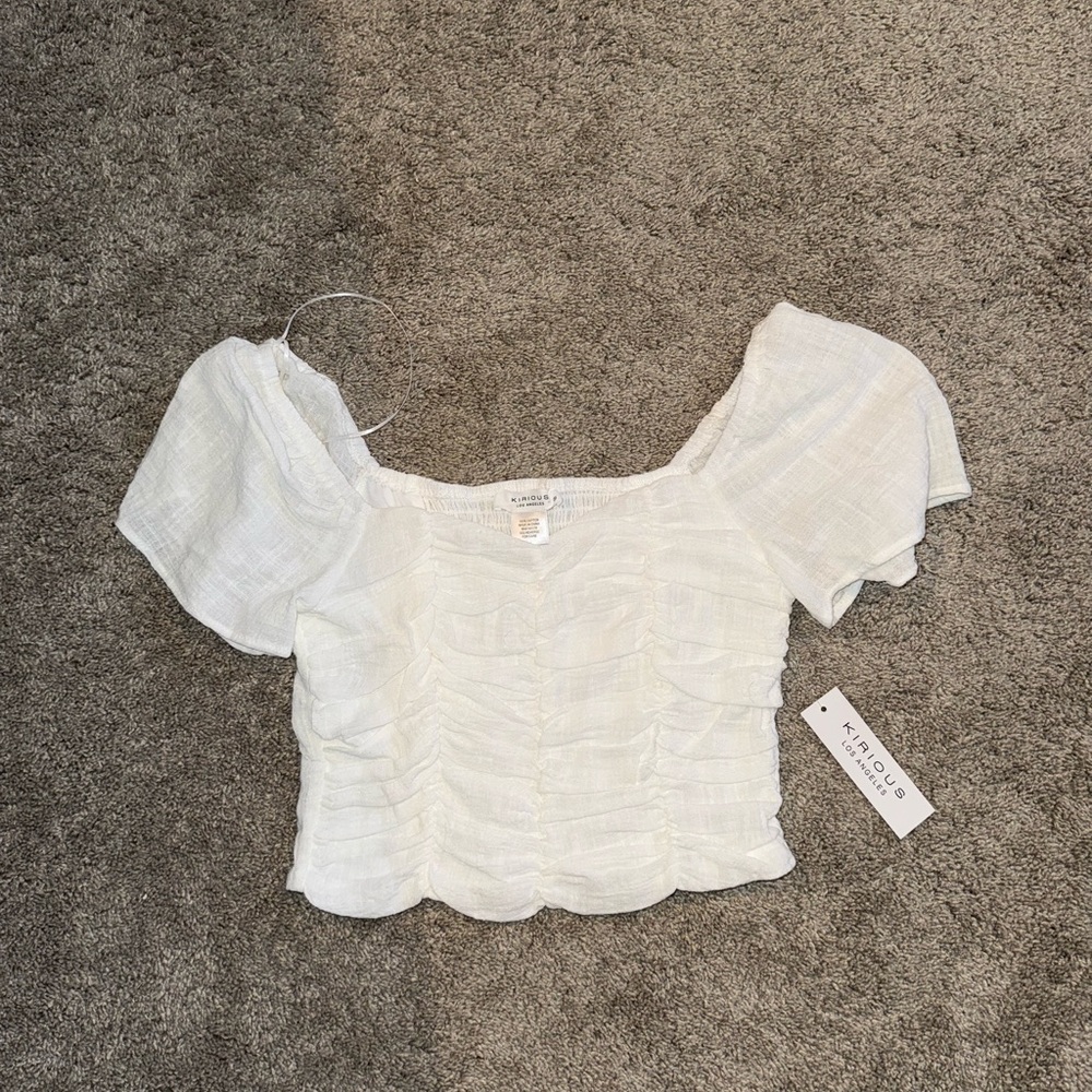 Kirius White Cropped Blouse